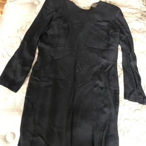 Solid black long sleeved light weight dress